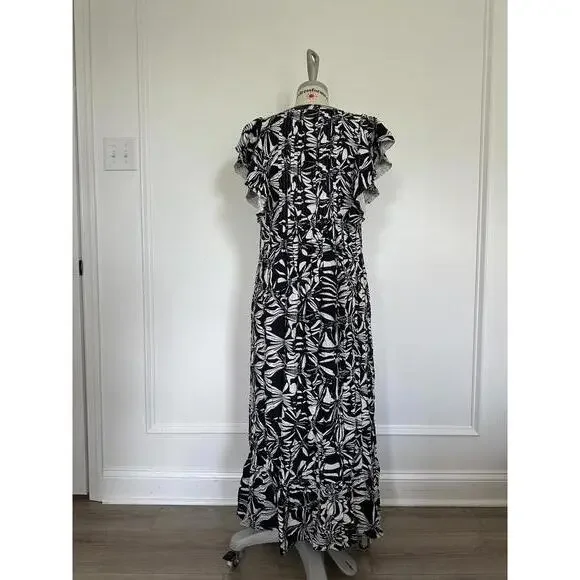 Maeve - Chic Black and White Floral Cassandra Maxi Dress, size S - Picture 8 of 12